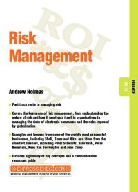 Book Cover for Risk Management by Andrew Holmes