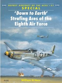 Book Cover for 'Down to Earth' Strafing Aces of the Eighth Air Force by William N Hess