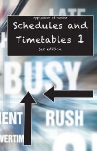 Book Cover for Schedules and Timetables. 1 Application of Number by Lawler Education