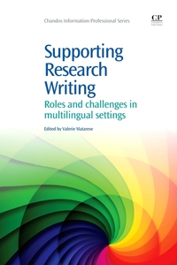 Book Cover for Supporting Research Writing by Valerie Matarese
