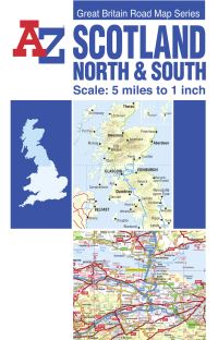 Book Cover for Scotland A-Z Road Map (Reversible) by AZ Maps