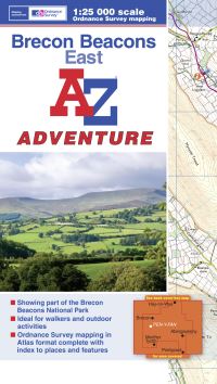 Book Cover for Brecon Beacons East A-Z Adventure Atlas by AZ Maps