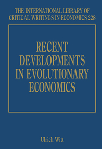 Book Cover for Recent Developments in Evolutionary Economics by Ulrich Witt