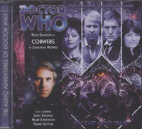Book Cover for Cobwebs. Part One & Part Two by Jonathan Morris, Peter Davison, Janet Fielding, Mark Strickson, Sarah Sutton