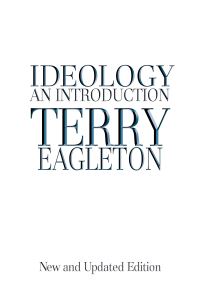 Book Cover for Ideology by Terry Eagleton