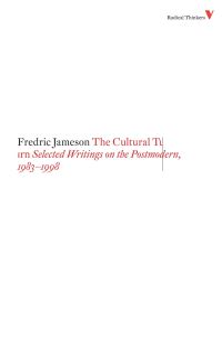 Book Cover for The Cultural Turn by Fredric Jameson