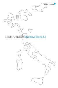 Book Cover for Machiavelli and Us by Louis Althusser, François Matheron