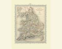 Book Cover for Railway Map of England and Wales 1852 - Old Map Supplied Rolled in a Clear Two Part Presentation Tube - Print Size 45Cm X 32Cm by Mapseeker Archive Publishing