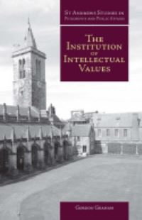 Book Cover for Institution of Intellectual Values by Gordon Graham