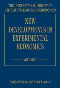 Book Cover for New Developments in Experimental Economics by Enrica Carbone