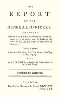Book Cover for REPORT OF THE GENERAL OFFICERS, Appointed By His Majesty's Warrant of the First of November 1757, to Inquire Into the Causes of the Failure of the Late Expedition to the Coast of France by William