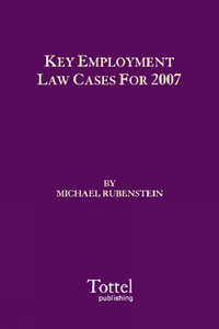 Book Cover for Key Employment Law Cases for 2007 by Michael Rubenstein