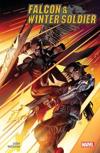 Book Cover for Falcon & Winter Soldier. Cut Off One Head by Derek Landy, Matt Milla