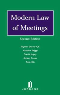 Book Cover for Modern Law of Meetings by Stephen Davies