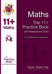 Book Cover for 11+ Maths Practice Book With Assessment Tests (Ages 7-8) for the CEM Test by CGP Books
