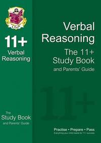 Book Cover for 11+ Verbal Reasoning Study Book and Parents' Guide (For GL & Other Test Providers) by CGP Books