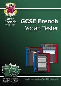 Book Cover for GCSE French Interactive Vocab Tester - DVD-ROM and Vocab Book (A*-G Course) by CGP Books