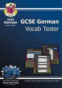 Book Cover for GCSE German Interactive Vocab Tester - DVD-ROM and Vocab Book (A*-G Course) by CGP Books