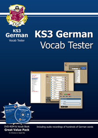 Book Cover for KS3 German Interactive Vocab Tester - DVD-ROM and Vocab Book by CGP Books