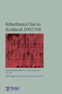 Book Cover for Inheritance Tax in Scotland 2007-08 by Bill Pagan, Fiona McDonald