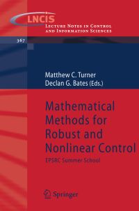 Book Cover for Mathematical Methods for Robust and Nonlinear Control by Matthew C Turner, Declan Bates