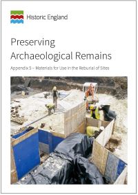 Book Cover for Preserving Archaeological Remains. Appendix 5 Materials for Use in the Reburial of Sites by M Canti, Jim Williams, Historic England