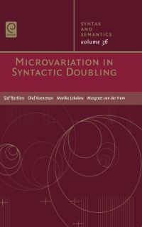 Book Cover for Microvariation in Syntactic Doubling by Lambertus Christiaan Jozef Barbiers