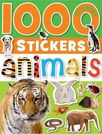 Book Cover for 1000 Stickers Animals by Joanna Bicknell