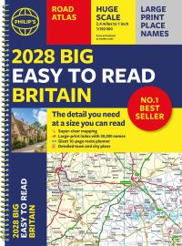Book Cover for 2028 Philip's Big Easy to Read Road Atlas of Britain (A3 Spiral) by Philips Maps