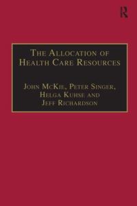 Book Cover for The Allocation of Health Care Resources by John McKie