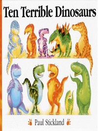 Book Cover for Ten Terrible Dinosaurs by Paul Stickland