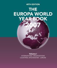 Book Cover for The Europa World Year Book 2007 Volume 1 by Europa Publications