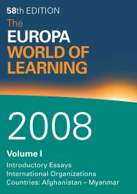 Book Cover for Europa World of Learning 2008 Volume 1 by Europa Publications