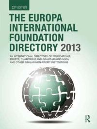 Book Cover for The Europa International Foundation Directory 2013 by 