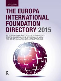 Book Cover for The Europa International Foundation Directory 2015 by 