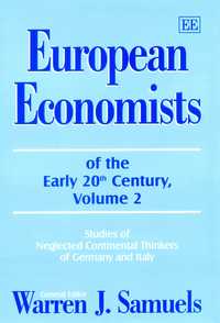 Book Cover for European Economists of the Early 20th Century, Volume 2 by Warren J Samuels