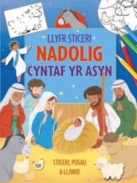 Book Cover for Llyfr Sticeri Nadolig Cyntaf Yr Asyn by Suzy Senior