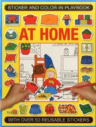 Book Cover for Sticker and Color-in Playbook: At Home by Isabel Clarke