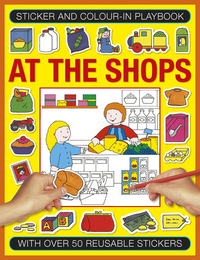 Book Cover for Sticker and Color-in Playbook: At the Shops by Isabel Clarke
