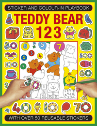 Book Cover for Sticker and Color-in Playbook: Teddy Bear 123 by Jenny Tulip