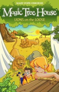 Book Cover for Lions on the Loose by Mary Pope Osborne, Philippe Masson