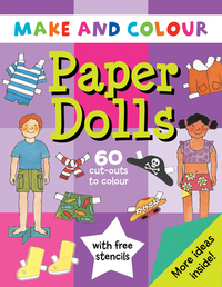 Book Cover for Make & Colour Paper Dolls by Clare Beaton