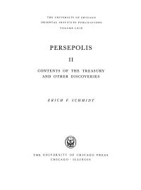 Book Cover for Persepolis. II Contents of the Treasury and Other Discoveries by Erich Friedrich Schmidt, University of Chicago