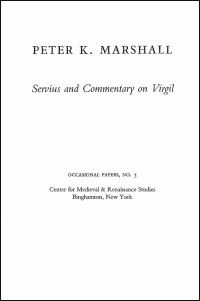 Book Cover for Servius and Commentary on Virgil by Peter K Marshall