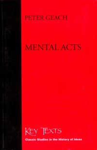 Book Cover for Mental Acts by P T Geach