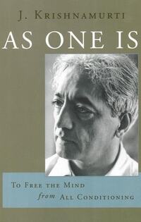 Book Cover for As One Is by J Krishnamurti