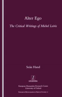 Book Cover for Alter Ego by Seán Hand, Society for French Studies Great Britain, University of Oxford
