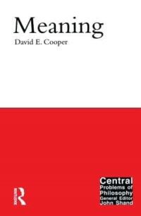 Book Cover for Meaning by David E Cooper