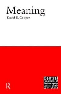 Book Cover for Meaning by David Edward Cooper