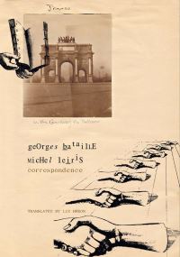 Book Cover for Correspondence by Georges Bataille, Michel Leiris, Louis Yvert